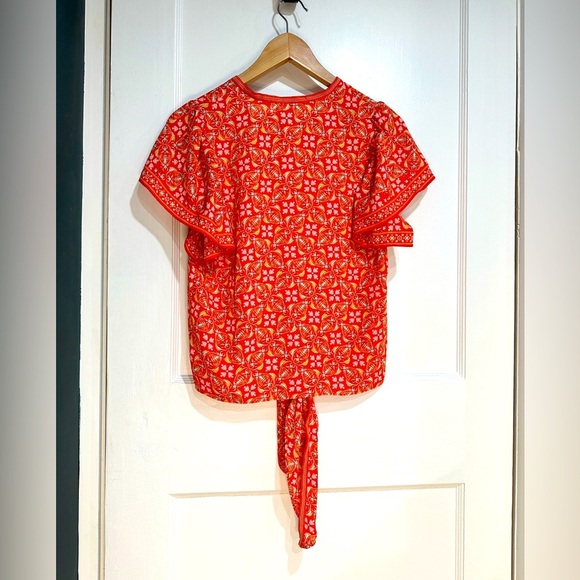 size small Max Studio red tie shirt - Picture 2 of 2